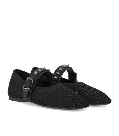 Ash Bijoux Black Ballet Flat In Black