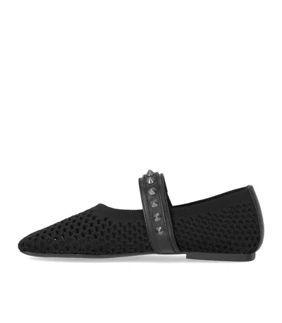 Ash Bijoux Black Ballet Flat In Black