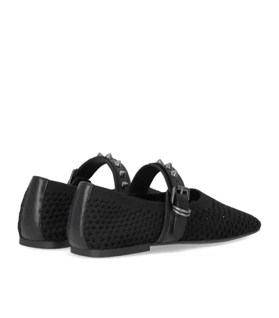 Ash Bijoux Black Ballet Flat In Black