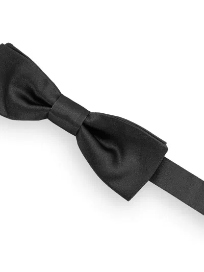 Dolce & Gabbana Satin Silk Bow Tie In Black