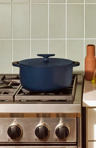 Caraway Enameled Cast Iron 6.5 Qt Dutch Oven With Flat Lid In Mist