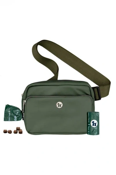 Puppington 3-in-1 Dog Walking Bag With Poop Bags In Basil Green