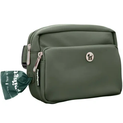 Puppington 3-in-1 Dog Walking Bag With Poop Bags In Basil Green