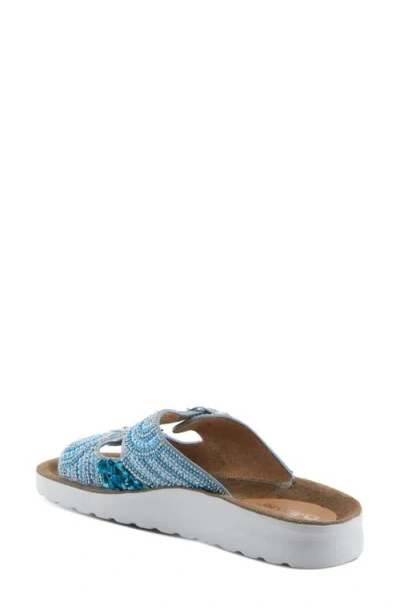 Flexus By Spring Step Cytheria Slide Sandal In Blue Multi