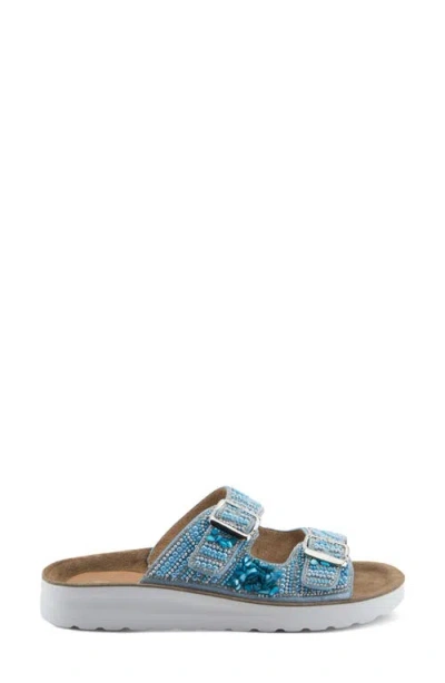 Flexus By Spring Step Cytheria Slide Sandal In Blue Multi