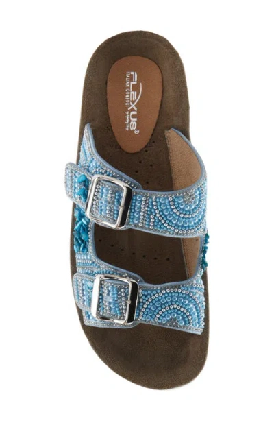 Flexus By Spring Step Cytheria Slide Sandal In Blue Multi