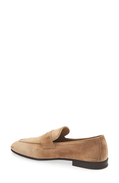 Brunello Cucinelli Interwoven Suede Loafers In C2767 Brown