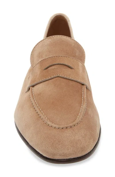 Brunello Cucinelli Interwoven Suede Loafers In C2767 Brown