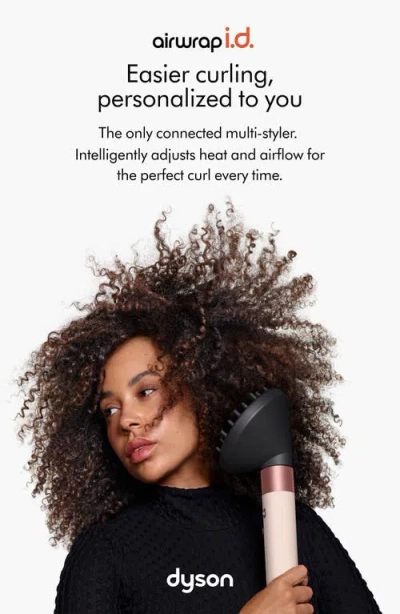 Dyson Airwrap I. D. Multi-styler And Dryer Curly+coily Ceramic Pink/rose Gold In Black