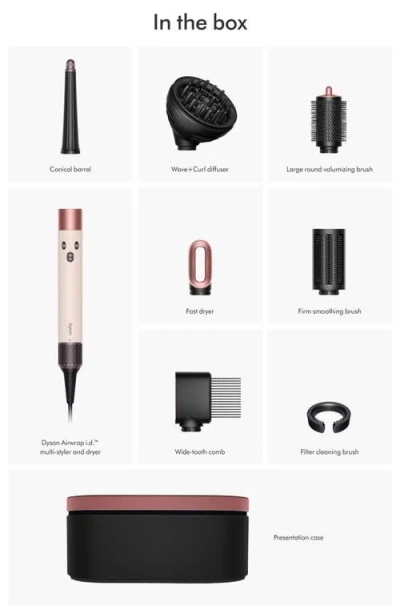 Dyson Airwrap I. D. Multi-styler And Dryer Curly+coily Ceramic Pink/rose Gold In Black