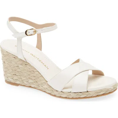 Stuart Weitzman Dayna Espadrille Wedge Sandal In Neutral