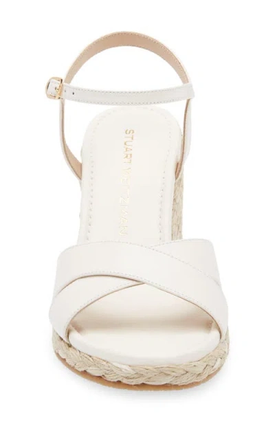 Stuart Weitzman Dayna Espadrille Wedge Sandal In Neutral