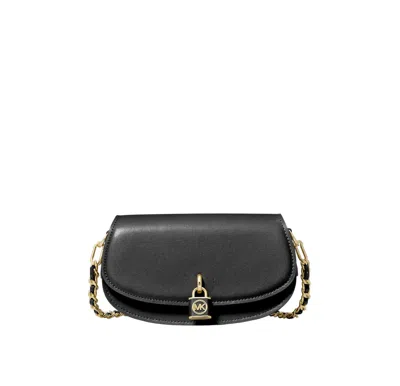 Michael Kors Mila-small Ew Chain Sling Shoulder Bag In Black In Black