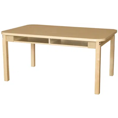 Wood Designs Two Seater High Pressure Laminate Desk With Hardwood Legs- 26 In.