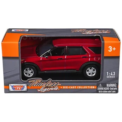 Motormax 2023 Ford Explorer Red Metallic Timeless Legends Series 1-43 Scale Diecast Model Car
