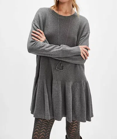 Free People Time On My Side Mini Dress In Heather Gray In Grey