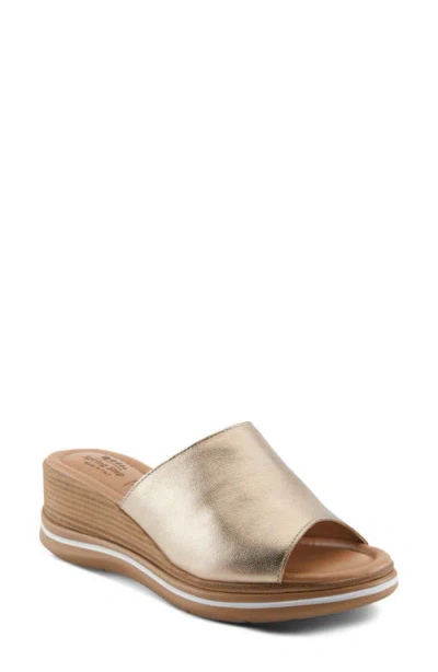 Spring Step Jolina Wedge Sandal In Gold