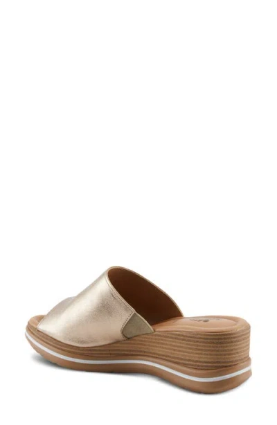 Spring Step Jolina Wedge Sandal In Gold