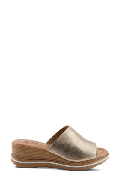 Spring Step Jolina Wedge Sandal In Gold
