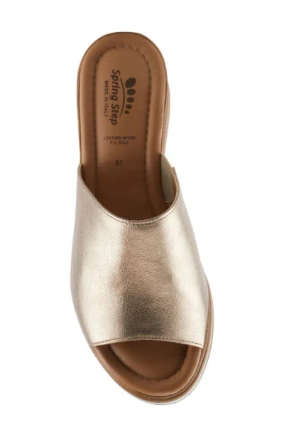 Spring Step Jolina Wedge Sandal In Gold