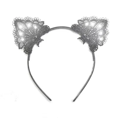 Blinkee Led Black Lace Cat Animal Ears Headband