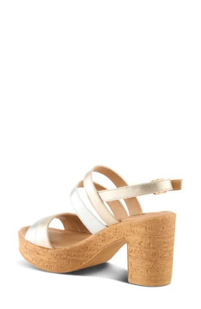 Spring Step Talha Platform Sandal In Silver Multi