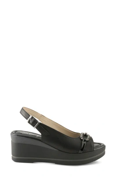 Spring Step Tamra Wedge Slingback Sandal In Black