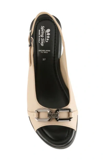 Spring Step Tamra Wedge Slingback Sandal In Beige