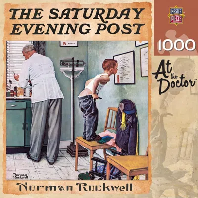 Masterpieces 25 X 25 In. Norman Rockwell Saturday Evening Post At The Doctor Jigsaw Puzzle - 1000 Piece