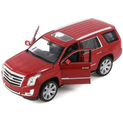 Welly Diecast Model Car With Sunroof For 2017 Cadillac Escalade - Red Metallic