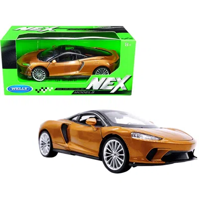 Welly 1-24 Scale Mclaren Gt Top Nex Models Diecast Model Car Metallic Gold & Black