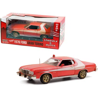 Greenlight 1976 Ford Gran Torino Red With White 1 By 24 Scale Diecast Model Car