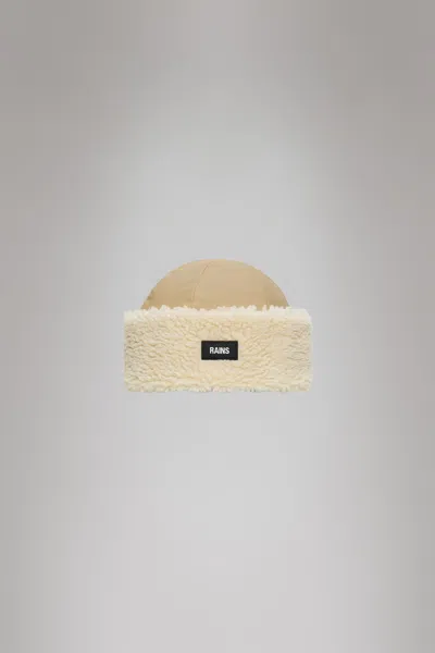 Rains Insulated Fleece Hat In Sand