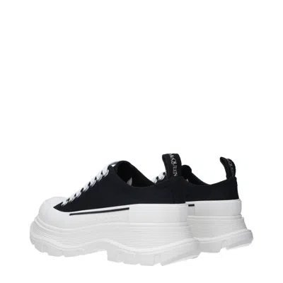 Alexander Mcqueen Black Canvas Tread Slick Sneakers In Multi