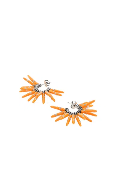 Bottega Veneta Embellished Earrings In Multicolor