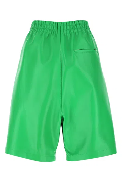 Bottega Veneta Knee-length Leather Shorts In Multicolor