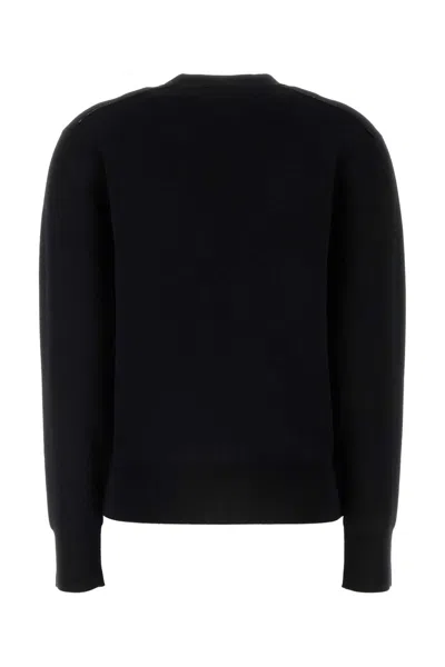 Burberry Wool-blend Mirrored Horse Sweater In Black