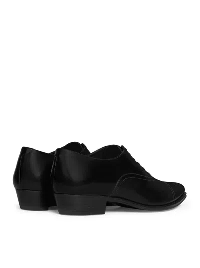 Celine Men Jude  Perforated Oxford In Polished Bull Leather In Black