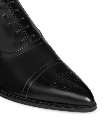 Celine Men Jude  Perforated Oxford In Polished Bull Leather In Black