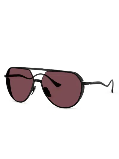 Ferrari Pilot-frame Sunglasses In Black