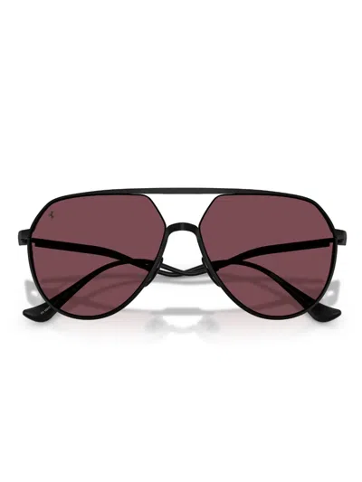 Ferrari Pilot-frame Sunglasses In Black