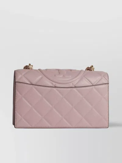 Tory Burch Leather Crossbody Bag Chain Strap In Liliac