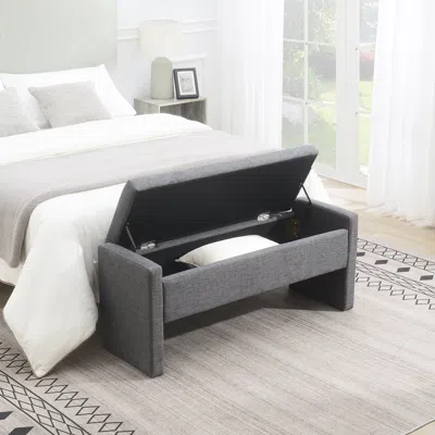 Streamdale Furniture Streamdale Modern Bed End Bench With Storage And Upholstery