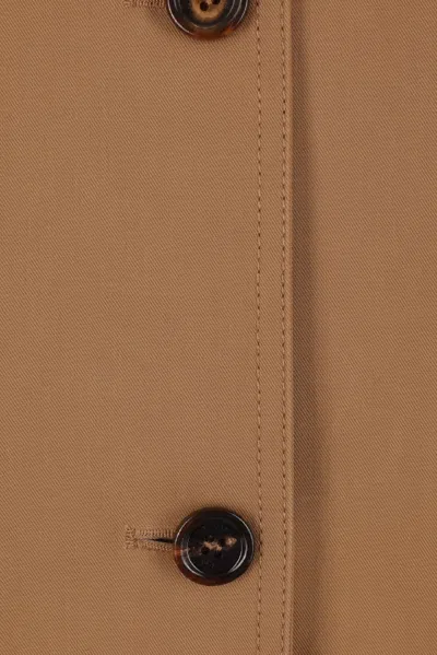 Max Mara Cotton Jacket With Buttoned Cuffs And Collar In Brown