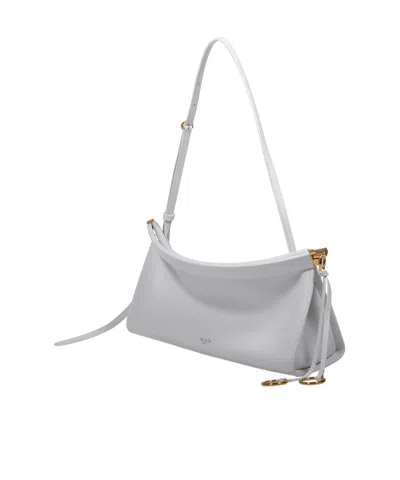 Alaïa Alaia Le Click East West Medium White Bag Women In Gray
