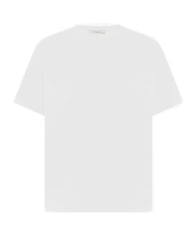 The Row Calibi Brushed Cotton Silk Jersey T-shirt In Bright White