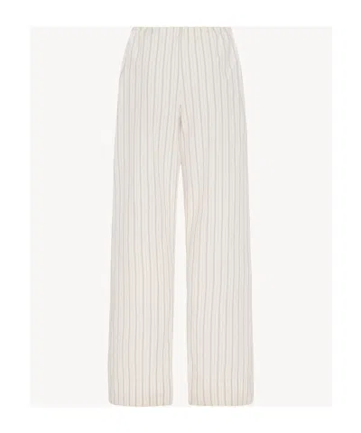 The Row Hypnosta Trousers In White With Stripes In White