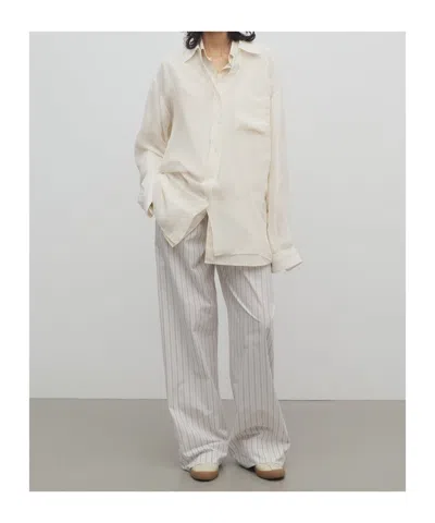 The Row Hypnosta Trousers In White With Stripes In White