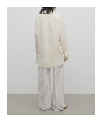 The Row Hypnosta Trousers In White With Stripes In White