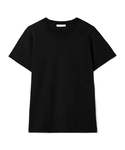 The Row Calibi Silk Blend Crew Neck T-shirt In Black